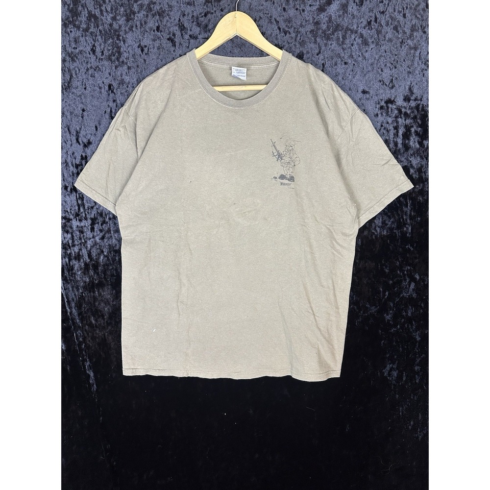 Vintage 7.62 Design T Shirt Men's XL Brown‎ Short Sleeve Murphy's Laws of Combat